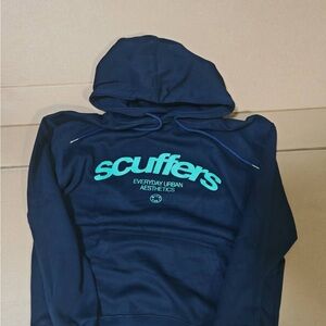 Scuffers Navy Blue Hoodie - Everyday Urban Aesthetics
